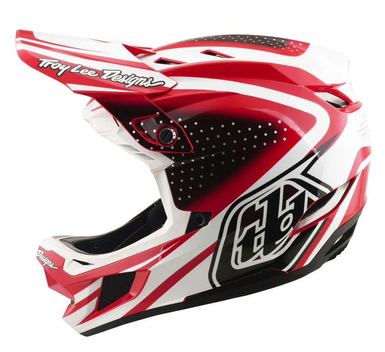 Вело каска Troy Lee Designs D4 Polyacrylite Helmet MIPS The Line Fire / White